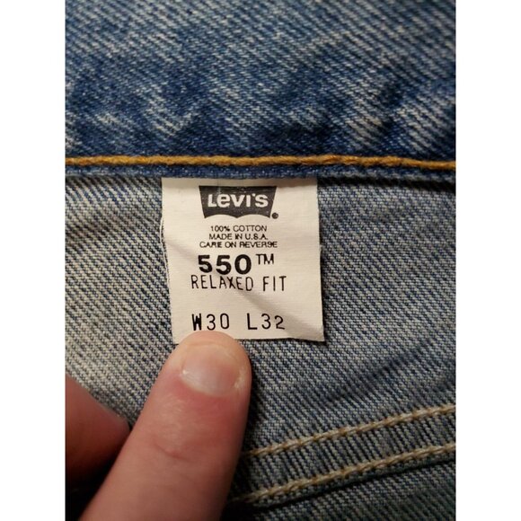 Levis 550 Jeans Mens 30x32 Relaxed Fit Tapered Leg Distressed USA Made 90's Y2K - Picture 6 of 9